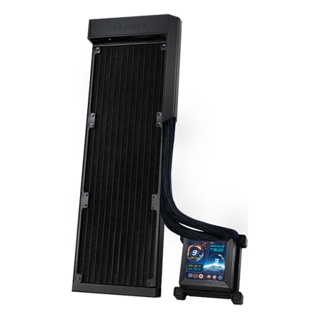 Lian-Li HydroShift LCD AIO 360 Fan-Less Liquid Cooler with 2.88" LCD, Black