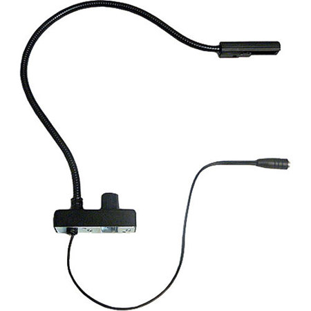 Littlite IS Series High Intensity 18" Permanently Attached Gooseneck Lampset with Bottom Mount Cord, U.S Power Supply