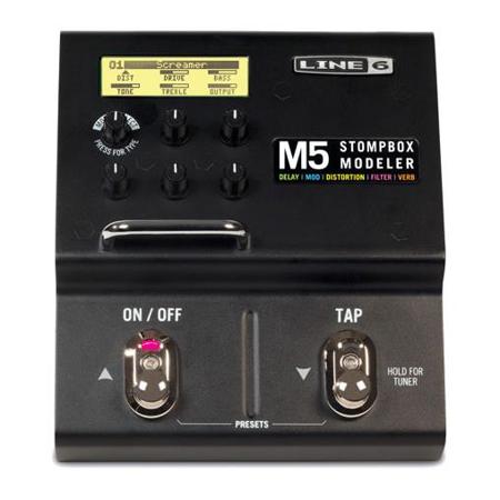 Line 6 M5 Multi-Effects Stompbox Modeler Guitar Pedal with Distortion, Delay, Reverb, Filters and Modulation Effects, Single FX Units