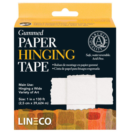 Lineco 5330751 Gummed Paper Tape, 1in x 130ft
