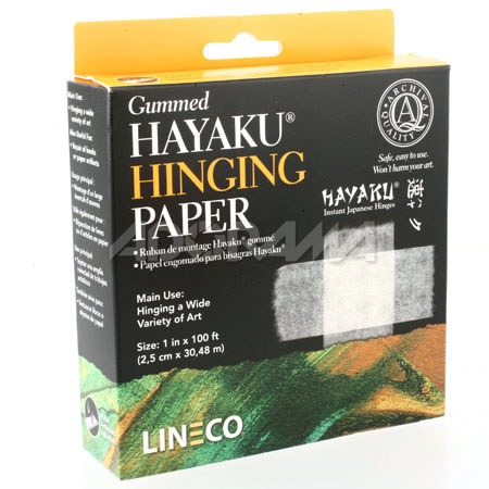 Lineco Hayaku Japanese Hinging Paper, 1 inch x 100 feet