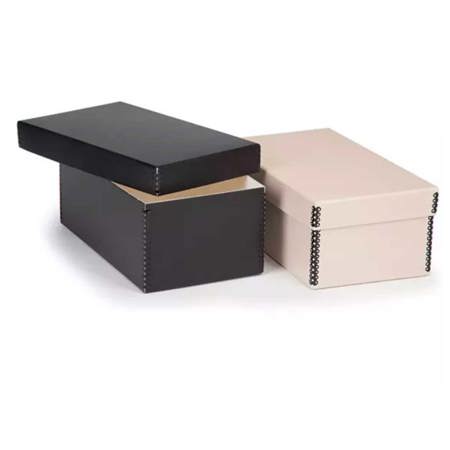 Lineco Photo Storage Box, Holds 1100 3x5" or 4x6" Photos, Removable Lid, Tan