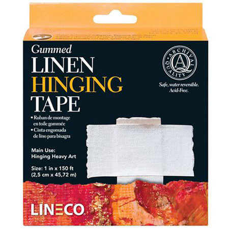 Lineco L5333020 Acid-Free Gummed Linen Tape, White