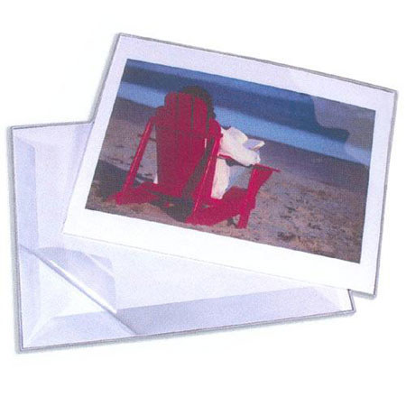 Lineco L7381722 Self Sealing Clear Polyester L-Velopes, 17x22in