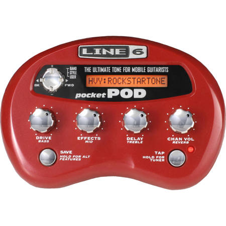 Pocket POD Battery-Powered Headphone/Mini Amp Modeler for Guitarists