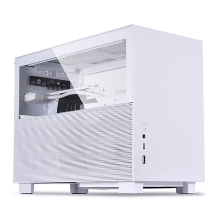 Lian-Li Q58 Aluminum Mini-ITX Computer Case with PCIe 3.0 Riser Card, White
