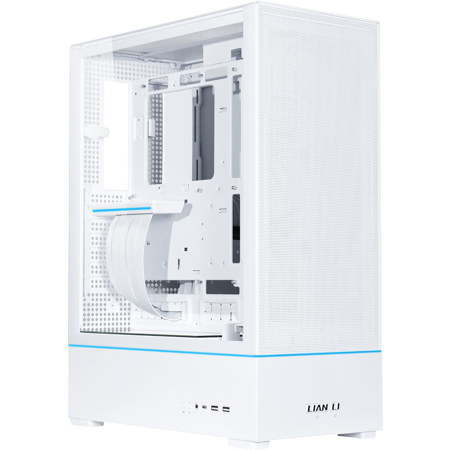 Lian-Li SUP01 RGB Tempered Glass ATX Small Tower Computer Case, White