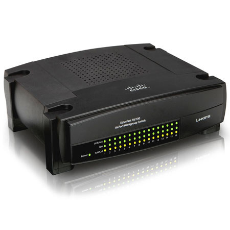 Linksys EtherFast EZXS16W 16-Port 10/100 Ethernet Switch