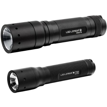Led Lenser Tac Torch Flashlight & T5E Flashlight 100 & 25 Lumens (2 Flashlights)