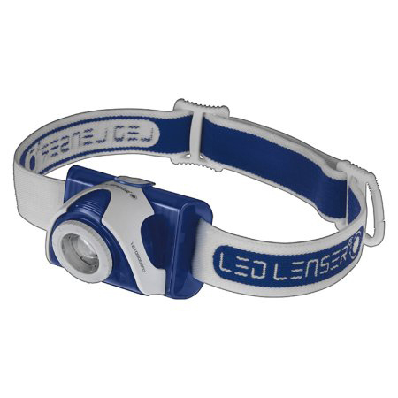 LED Lenser SEO 7R Rechargeable 220 Lumens Headlamp, Blue