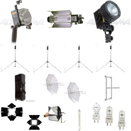 Lowel/Adorama DV Creator 44 Kit, Analog & Digital Video Lighting Kit w/Soft Case