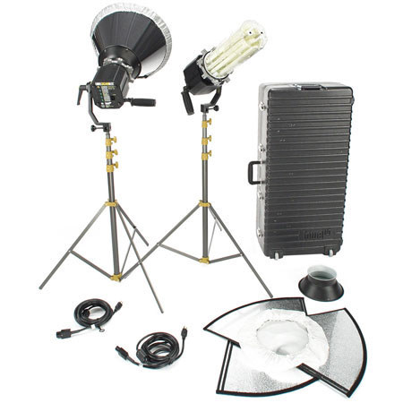 Lowel Scandles Two Light Fluorescent Tungsten Kit, with Lamps & Case #LSF92TU