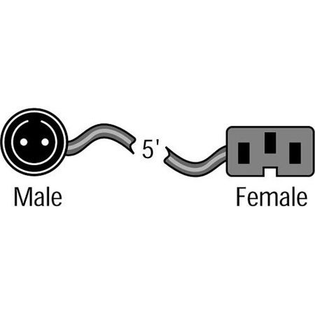 Lowel 5' 30 volt Power Cable Connects the Omni Light to 30 Volt Batteries.