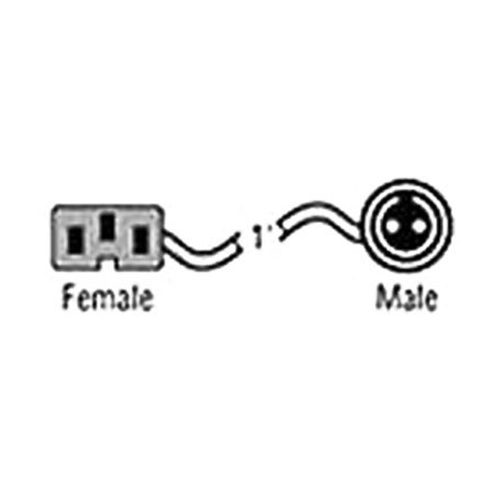 Lowel P2-81 1' 2-Pin 30v Adapter Cable for Pro-Light with IEC Connector #P281