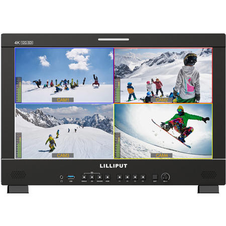 Lilliput Q18 17.3" 16:9 4K UHD HDR Broadcast Studio Monitor, Gold Mount