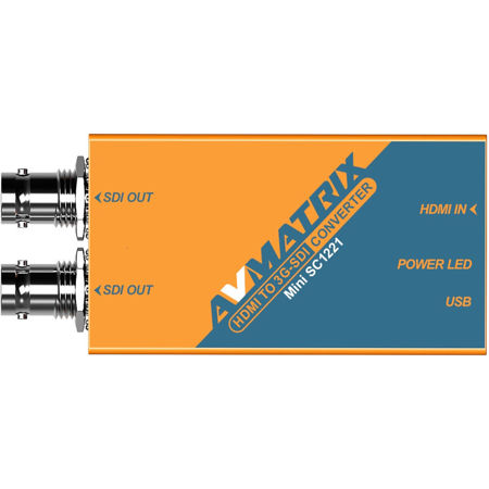 AVMatrix SC1221 HDMI to Dual 3G-SDI Pocket-Size Broadcast Converter