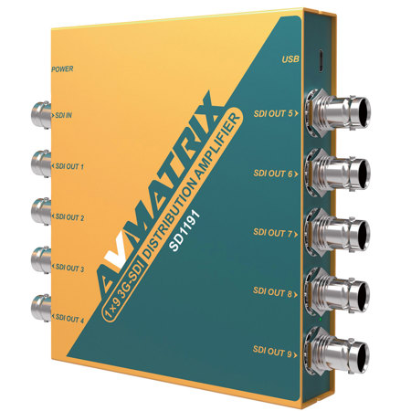 AVMatrix SD1191 1x9 3G/HD/SD-SDI Distribution Amplifier