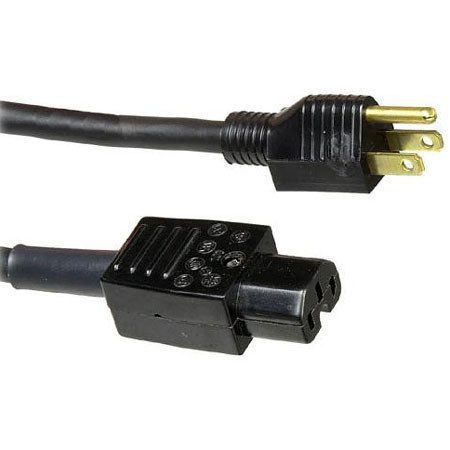 Lowel T1808 10' AC Power Cable without Switch for Tota