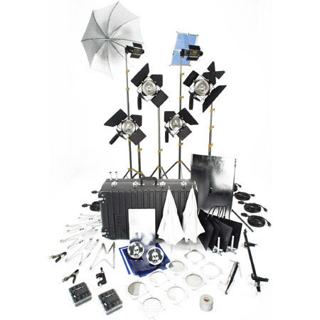 Lowel Kit, Quartz Lighting Outfit, w/2 Tota Lights, 4 Omni Lights, Bulbs, St&s