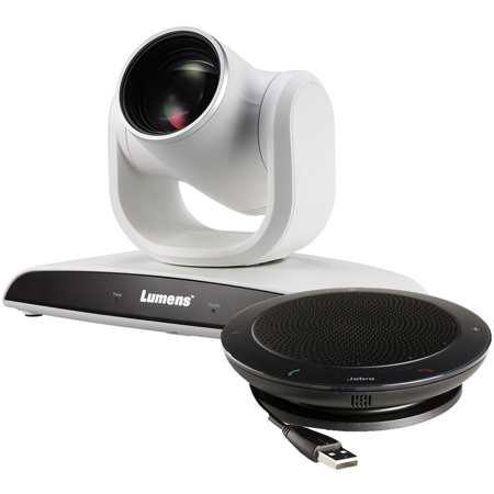 Lumens VC-B30UA 2MP FHD HDMI/USB 3.0 PTZ Cam, Jabra SPEAK410 Speakerphone, White