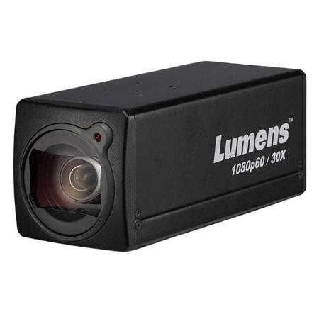 Lumens VC-BC601P 8MP Full HD HDMI/3G-SDI/Ethernet Box Camera with PoE and Live Streaming, 30x Optical Zoom, Black