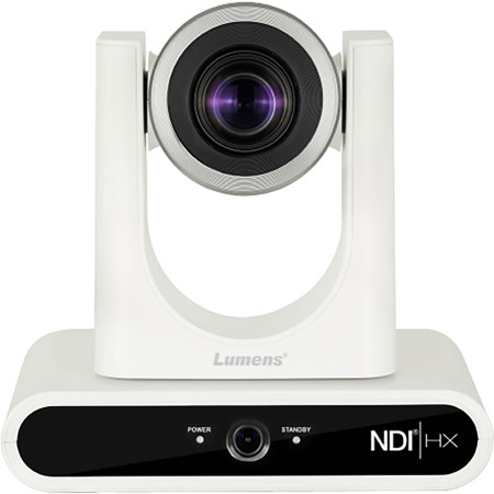 Lumens VC-TR40N FHD Dual-Lens NDI|HX3/3G-SDI/HDMI/IP 20x PTZ Camera, TAA White