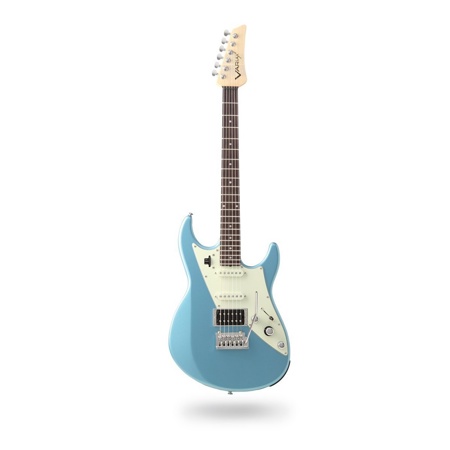 Line 6 JTV-69 Variax 6 Strings Double-Cut Electric Guitar, Lake Placid Blue
