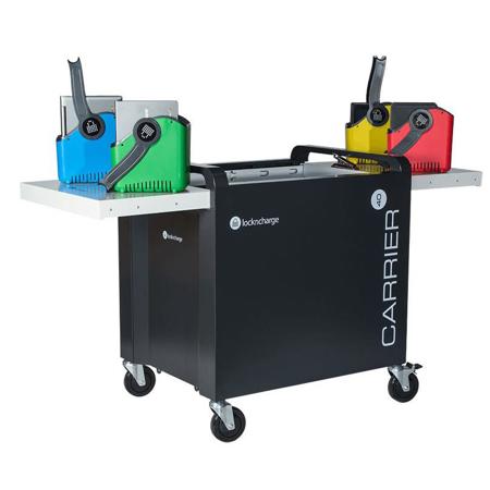 LockNCharge Carrier 40 Device Charge Only Cart with 40 Slot Wire Racks
