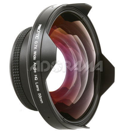 Pro Optic Auxiliary High Quality wide angle Lens, 0.7x - Fits 58mm Thread #4303