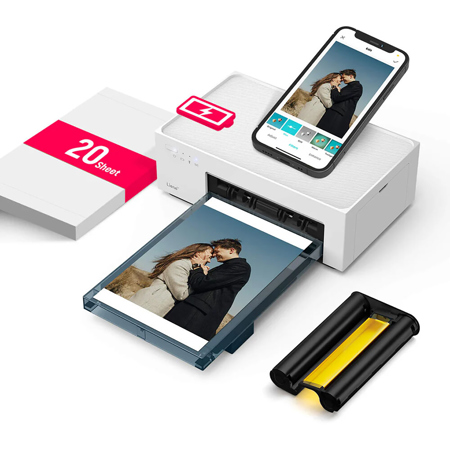 Liene Amber M200 Rechargeable Instant Photo Printer, White