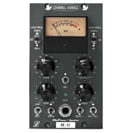 Lindell Audio RE-51 Retro 500 Series Microphone Preamplifier & Equalizer Module
