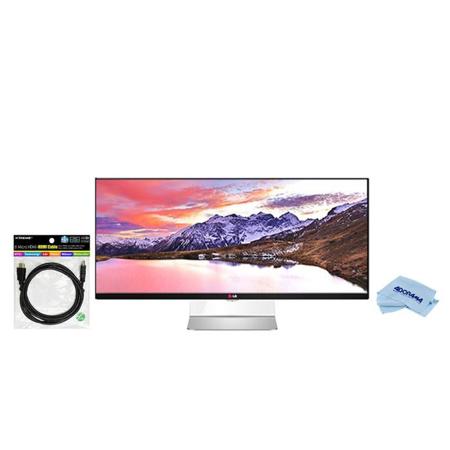 LG 34uM95-P 34" 21:9 UltraWide WQHD IPS Monitor W/6' Micro HDMI Cable/Microfibe