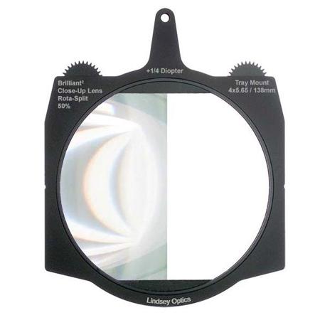 Lindsey Optics 4x5.66" Brilliant2 Rota-Split +1/4 Diopter Close-Up Lens 50%