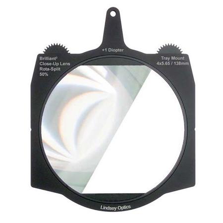 Lindsey Optics 4x5.66" Brilliant2 Rota-Split +1 Diopter Close-Up Lens 50%