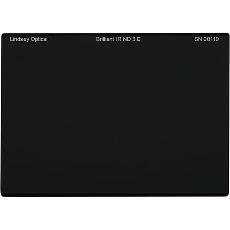 Lindsey Optics 4x5.65" Brilliant FS IR 3.0 ND Filter, 10 Stop, 0.1% Transmission