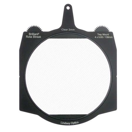 Lindsey Optics 4x5.65" Brilliant2 Rota-Streak Filter, 2mm Lens Spacing, Clear