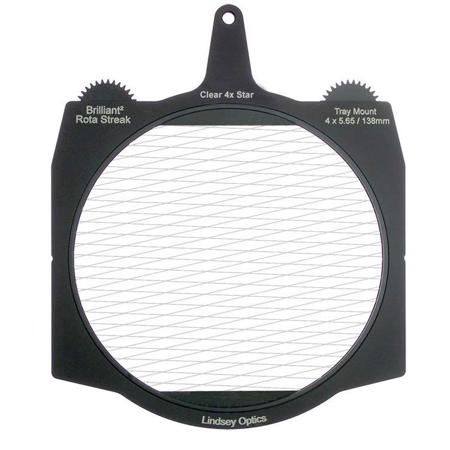 Lindsey Optics 4x5.65" Brilliant2 Rota-Streak Filter, Diamond 4Point Star, Clear