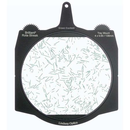Lindsey Optics 4x5.65" Brilliant2 Rota-Streak Filter, Confetti, Green