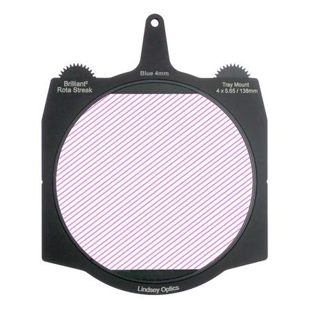 Lindsey Optics 4x5.65" Brilliant2 Rota-Streak Filter, 4mm Lens Spacing, Pink