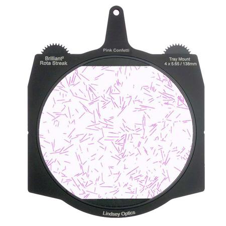Lindsey Optics 4x5.65" Brilliant2 Rota-Streak Filter, Confetti, Pink