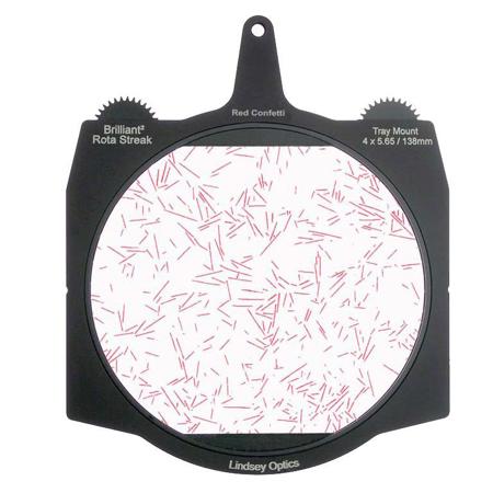 Lindsey Optics 4x5.65" Brilliant2 Rota-Streak Filter, Confetti, Red