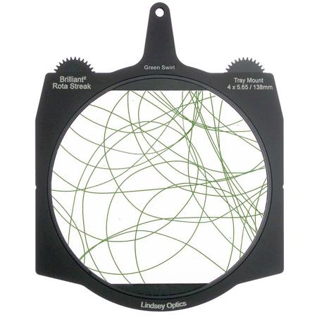 Lindsey Optics 4x5.65" Brilliant2 Rota-Streak Filter, Swirl, Green