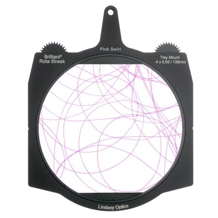 Lindsey Optics 4x5.65" Brilliant2 Rota-Streak Filter, Swirl, Pink