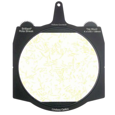 Lindsey Optics 4x5.65" Brilliant2 Rota-Streak Filter, Confetti, Yellow