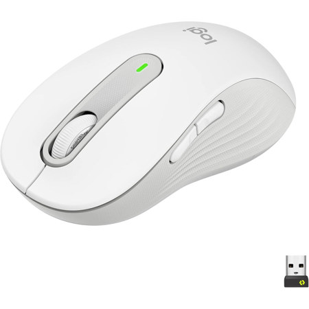 Logitech Signature M650 Wireless Mouse, Large, Off-White