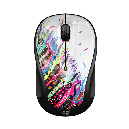 Logitech M325S Wireless Mouse, Celebration Black