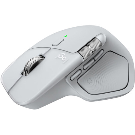 Logitech MX Master 4 Wireless Mouse for Mac, White Silver