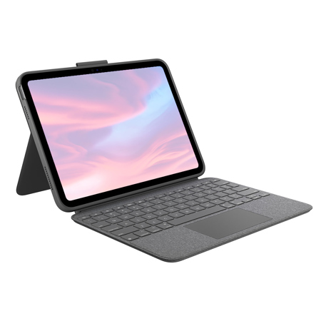 Logitech Combo Touch Backlit Keyboard Case with Trackpad for Apple iPad 10.9" 10th Gen, Oxford Gray
