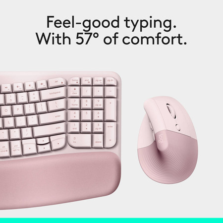 Logitech Wave Keys and Lift Ergonomic Wireless Keyboard & Mouse