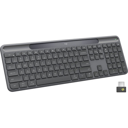Logitech Signature Slim Solar+ K980 Wireless Keyboard for Business, Graphite